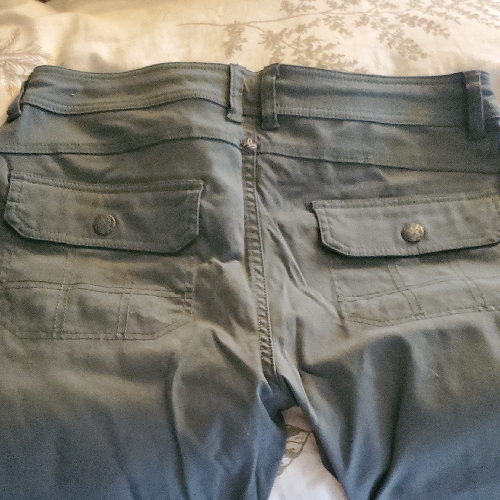 Prana Olive Green Cargo Style Pants